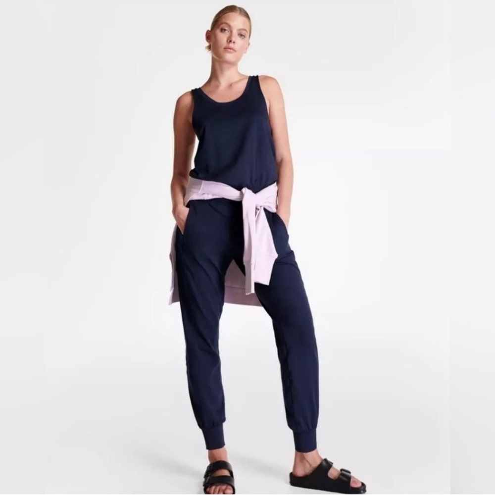 Sweaty Betty Navy blue Gary Jumpsuit with jogger bottom